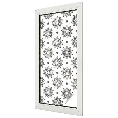 Matná fólia na okno vitráž Klasické rozety