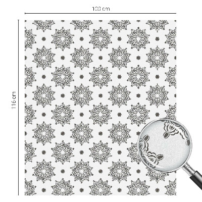 Matná fólia na okno vitráž Klasické rozety