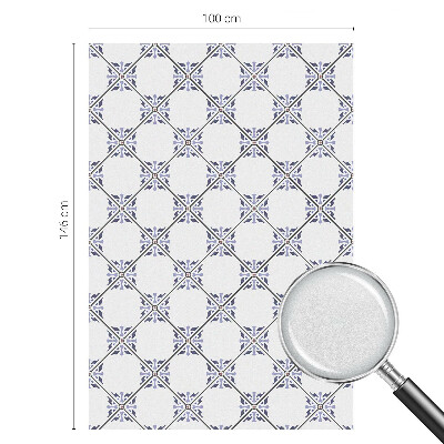 Samolepiaca fólia na sklo vitrážová Geometrické dlaždice