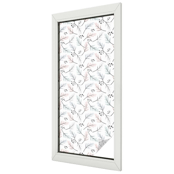 Nepriehľadná fólia na okno Listy rastlín