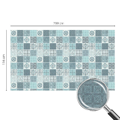 Matná fólia na okno vitráž Boho dlaždice