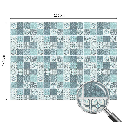 Matná fólia na okno vitráž Boho dlaždice