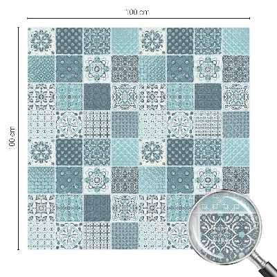 Matná fólia na okno vitráž Boho dlaždice