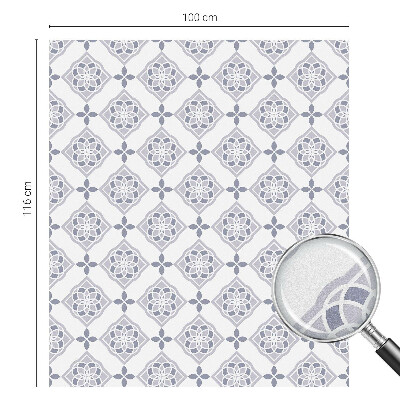 Fólia na sklo na ochranu súkromia Kvetinové kosoštvorce