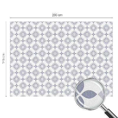 Fólia na sklo na ochranu súkromia Kvetinové kosoštvorce