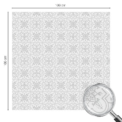 Samolepiaca fólia na sklo vitrážová Kvetinová symetria