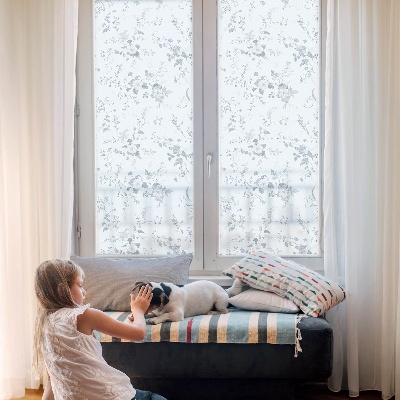 Fólia na sklo na ochranu súkromia Jemné kvety