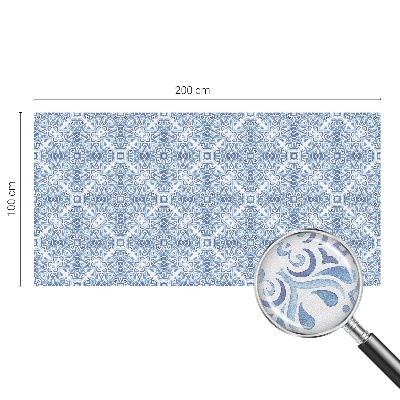 Ochranná fólia na sklo vitráž Modré dlaždice