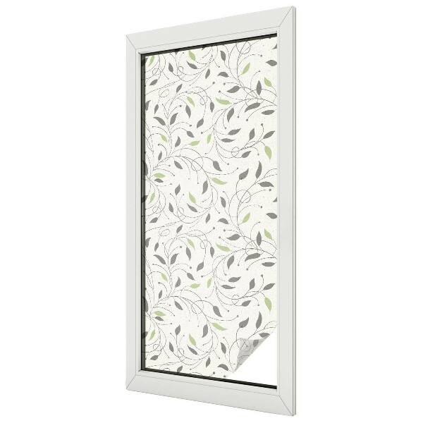 Nepriehľadná fólia na okno Listy výhonkov