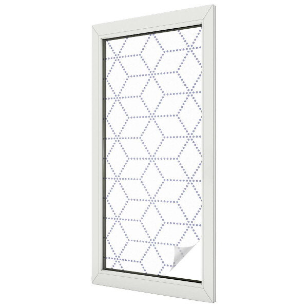 Matná fólia na okno vitráž Fialové kosoštvorce