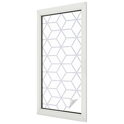 Matná fólia na okno vitráž Fialové kosoštvorce