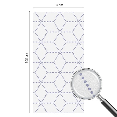 Matná fólia na okno vitráž Fialové kosoštvorce
