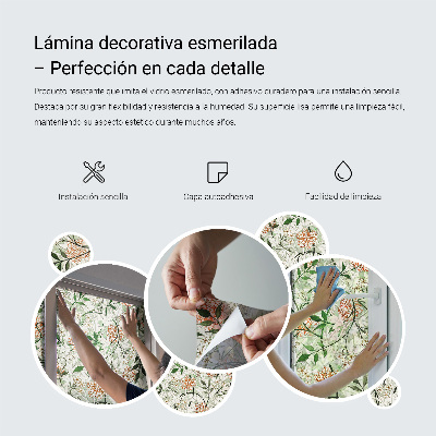 Samolepiaca fólia na sklo vitrážová Geometrická elegancia