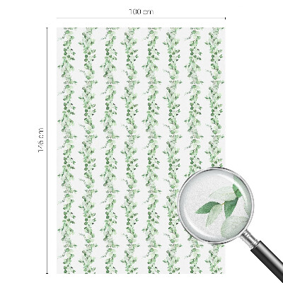 Fólia na sklo na ochranu súkromia Zelené girlandy