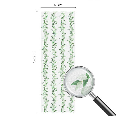 Fólia na sklo na ochranu súkromia Zelené girlandy