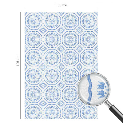 Matná fólia na okno vitráž Kvetinové ornamenty