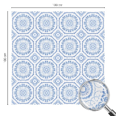 Matná fólia na okno vitráž Kvetinové ornamenty