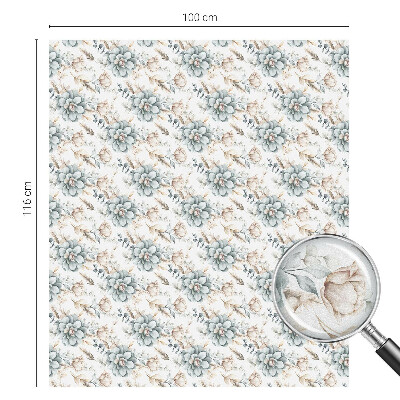 Matná fólia na okno vitráž Kvetinová elegancia