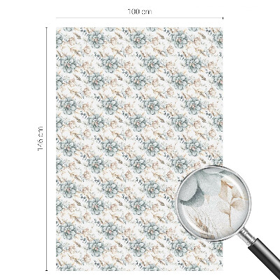 Matná fólia na okno vitráž Kvetinová elegancia