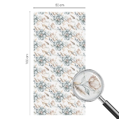 Matná fólia na okno vitráž Kvetinová elegancia