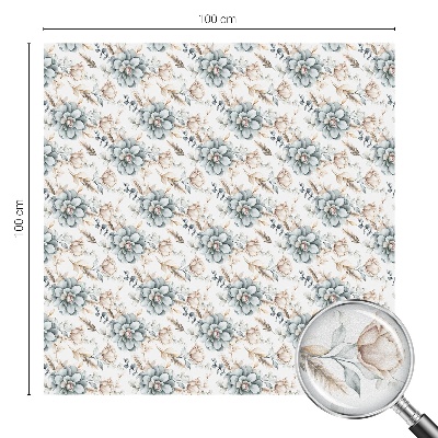 Matná fólia na okno vitráž Kvetinová elegancia