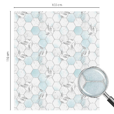 Samolepiaca fólia na sklo vitrážová Listové dlaždice