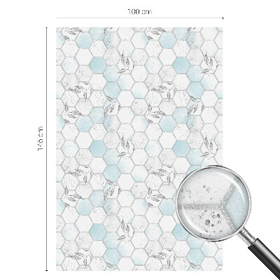 Samolepiaca fólia na sklo vitrážová Listové dlaždice