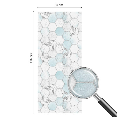 Samolepiaca fólia na sklo vitrážová Listové dlaždice