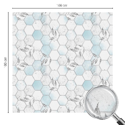 Samolepiaca fólia na sklo vitrážová Listové dlaždice