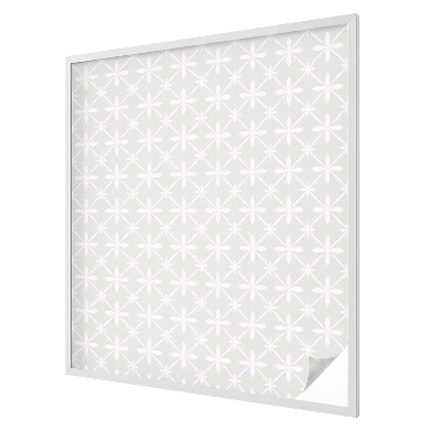 Matná fólia na okno vitráž Kvetinová symetria