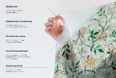 Fólia na sklo na ochranu súkromia Kvetinový ornament