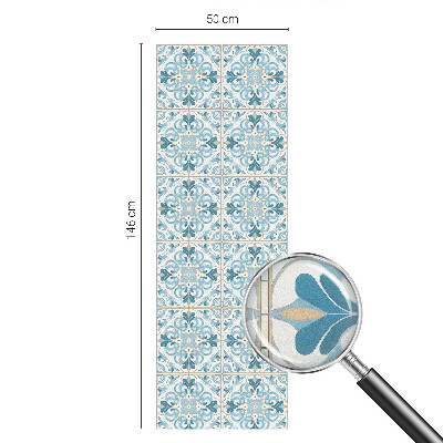 Matná fólia na okno vitráž Kvetinové dlaždice