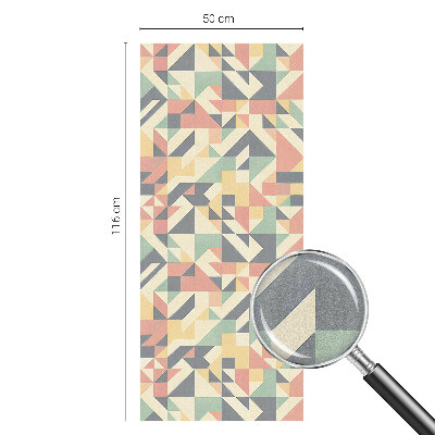 Matná fólia na okno vitráž Energia geometrie