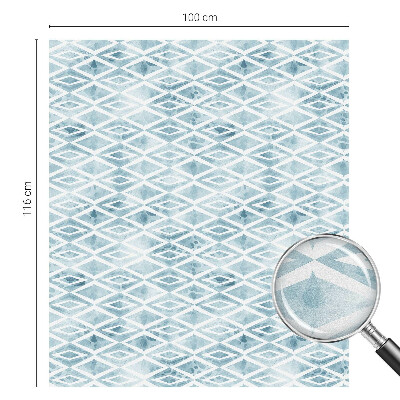 Nepriehľadná fólia na okno Modré kosoštvorce