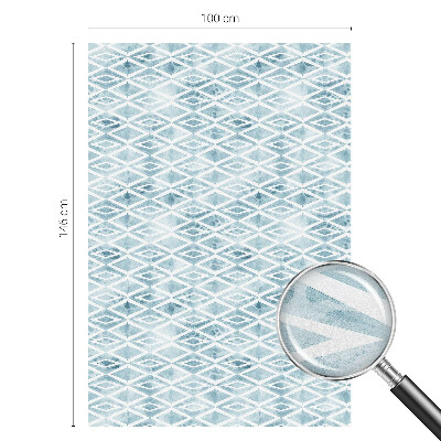 Nepriehľadná fólia na okno Modré kosoštvorce