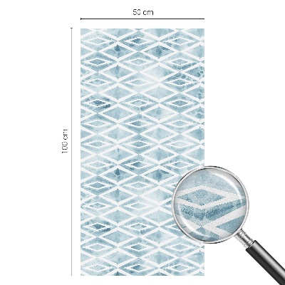 Nepriehľadná fólia na okno Modré kosoštvorce