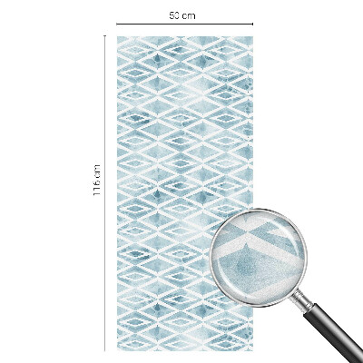 Nepriehľadná fólia na okno Modré kosoštvorce