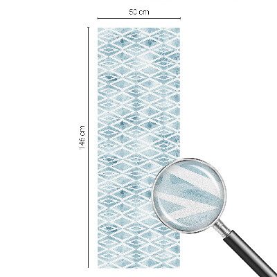 Nepriehľadná fólia na okno Modré kosoštvorce