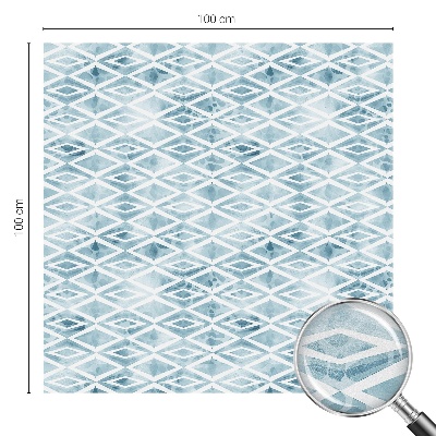 Nepriehľadná fólia na okno Modré kosoštvorce