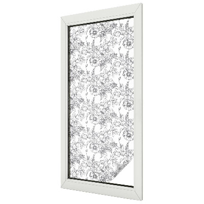 Ochranná fólia na sklo vitráž Kvetinová elegancia