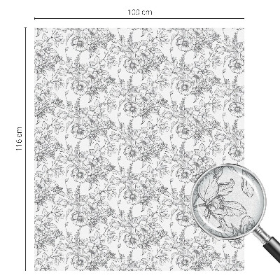 Ochranná fólia na sklo vitráž Kvetinová elegancia