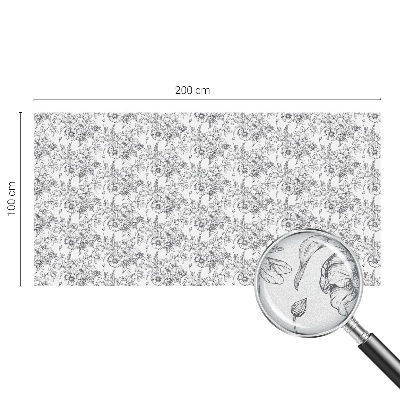 Ochranná fólia na sklo vitráž Kvetinová elegancia