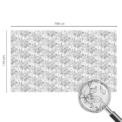 Ochranná fólia na sklo vitráž Kvetinová elegancia