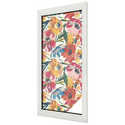 Matná fólia na okno vitráž Výbuch kvetu