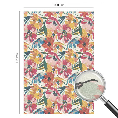 Matná fólia na okno vitráž Výbuch kvetu