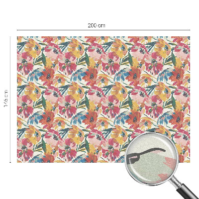 Matná fólia na okno vitráž Výbuch kvetu