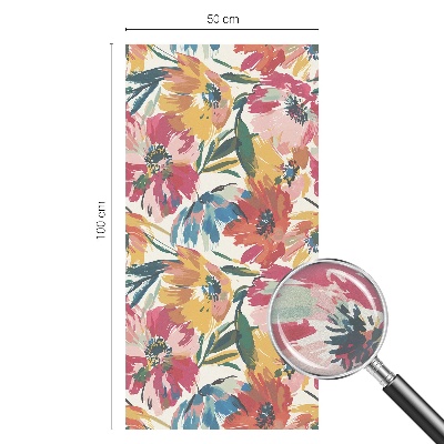 Matná fólia na okno vitráž Výbuch kvetu