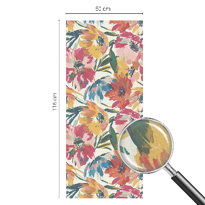 Matná fólia na okno vitráž Výbuch kvetu