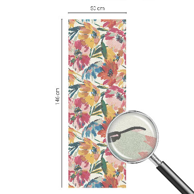 Matná fólia na okno vitráž Výbuch kvetu