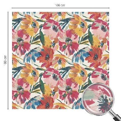 Matná fólia na okno vitráž Výbuch kvetu